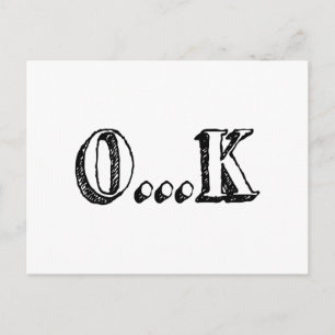 Sarcastic OK Postkarte