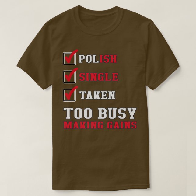 Sarcastic Polnisch Gym Funny Poland Flag T-Shirt (Design vorne)
