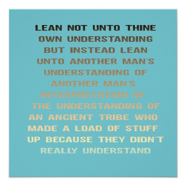 Sarcastic Psalm Poster (Vorderseite)