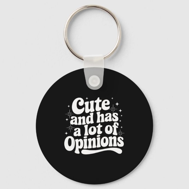 Sarcastic Quote Saying Cute &amp; Has Onions Girly Schlüsselanhänger (Vorderseite)