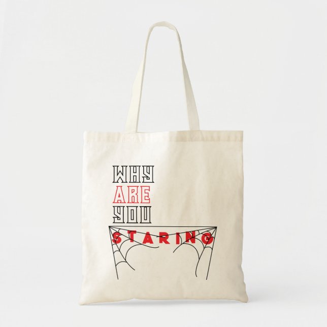 Sarcastic Quote Tasche mit Spider Web Design (Vorne)