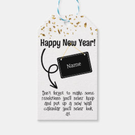 Sarcastic Resolution Funny Happy Neues Jahr Confet Geschenkanhänger