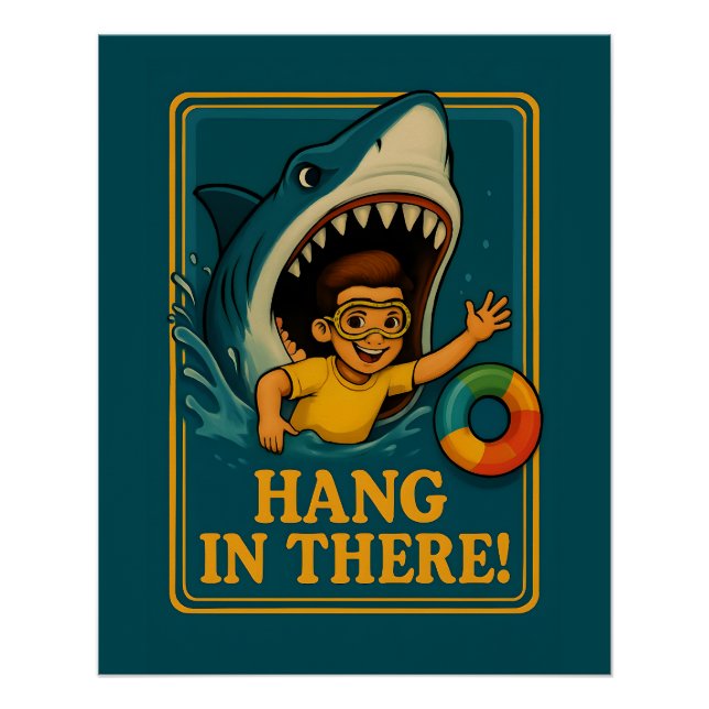 Sarcastic Shark Hang dort Poster (Vorderseite)