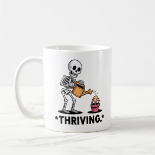Sarcastic Skeleton Design'Thriving' Kaffeetasse