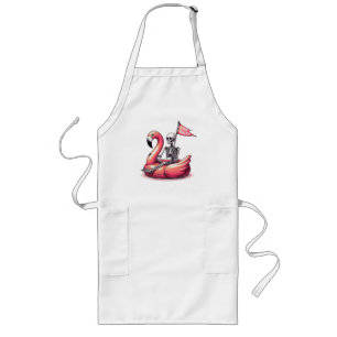 Sarcastic Skeleton über Flamingo - Bleibe Salty Lange Schürze