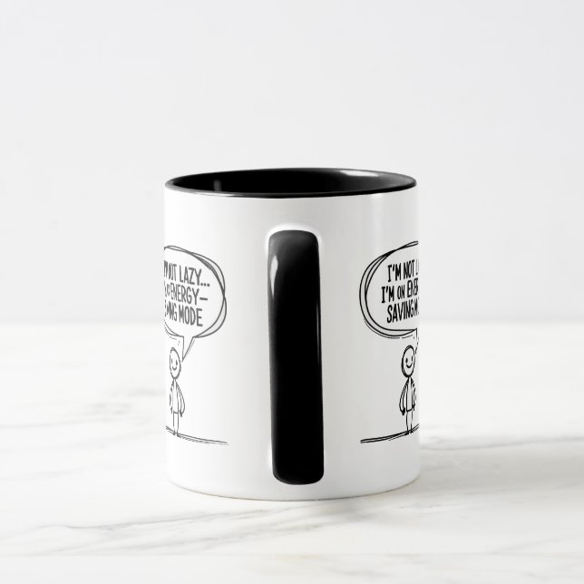 Sarcastic Strichmännchen Zitat - Energie Rettend Tasse (Griff)