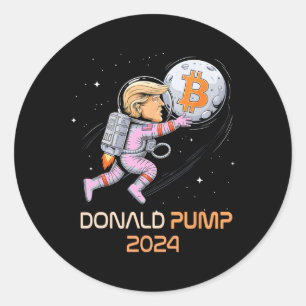 Sarcastic Trump 2024 Donald Pump Bitcoin Comebyck Runder Aufkleber