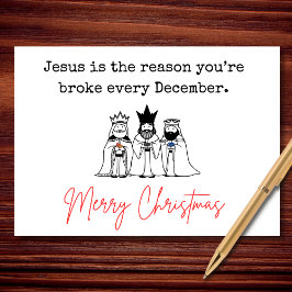 Sarcastic Wise Men Kreditkarte Weihnachten