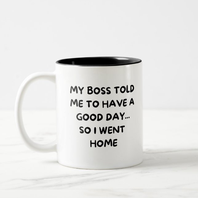 Sarcastic Work Escape: Zuhause Sweet Zuhause Tasse (Links)