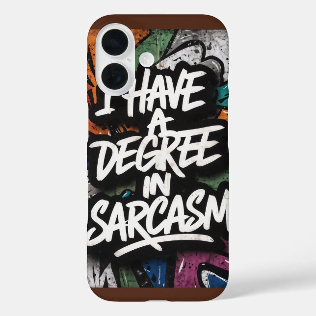 Sarcasus-komisches Zitat iPhone 16 Hülle (Rückseite)