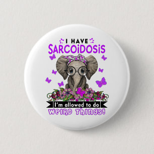 Sarcoidose Awareness Month Ribbon Geschenke Button