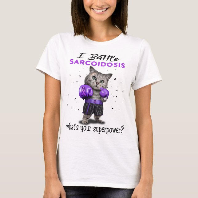 Sarcoidose Awareness Ribbon Support Geschenke T-Shirt (Vorderseite)