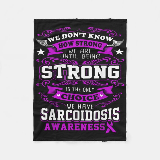 Sarcoidose Awareness T Shirt for women_men Fleecedecke (Vorderseite)