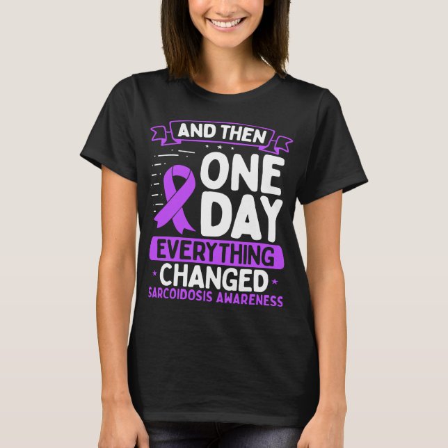 Sarcoidose Awareness Warrior Survivor Ribbon T-Shirt (Vorderseite)