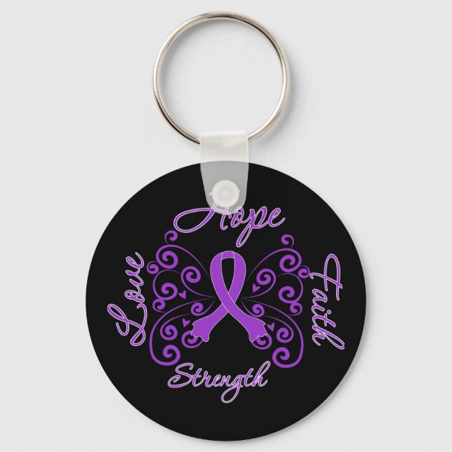 Sarcoidosis Hope Motto Butterfly Schlüsselanhänger (Vorderseite)