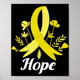 Sarcoma Awareness Month Hoffnung Vintager Knochenk Poster