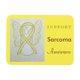 Sarcoma Awareness Ribbon Angel Custom Magnet