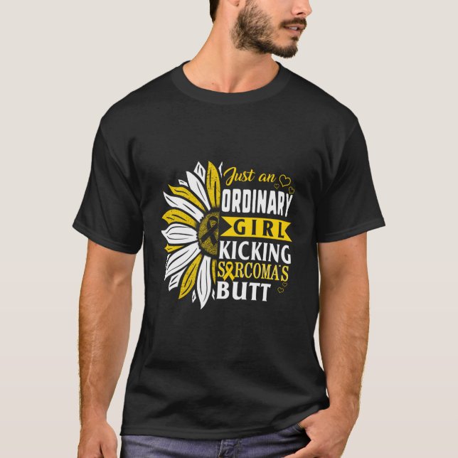 Sarcoma Cancer Awareness Just Ordinary Warrior T-Shirt (Vorderseite)