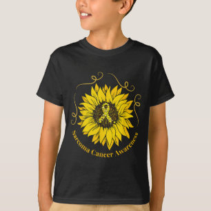 Sarcoma Cancer Awareness Sunflower Yellow Ribbon S T-Shirt
