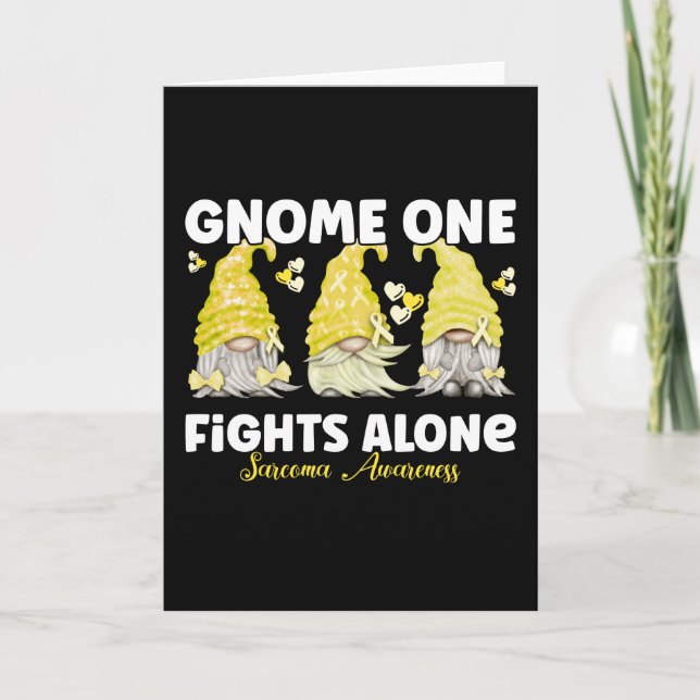 Sarcoma Cancer Awareness Yellow Gnome Karte (Vorderseite)