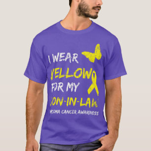 Sarcoma Cancer Ribbon ich trage Gelb für meine Son T-Shirt