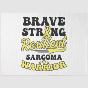 Sarcoma Cancer Shirt Brave Strong Resilient Seidenpapier