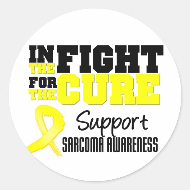 Sarcoma im Kampf um Heilung Runder Aufkleber (Vorderseite)