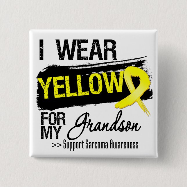 Sarcoma Ribbon für meinen Enkel Button (Vorderseite)