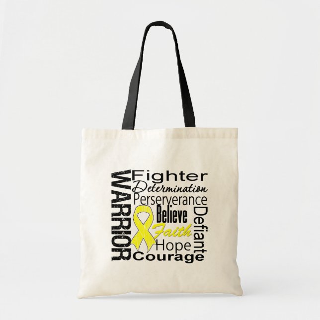 Sarcoma Warrior Collage Tragetasche (Vorne)