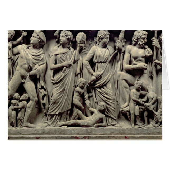 Sarcophage avec le soulagement dépeignant (Devant horizontal)