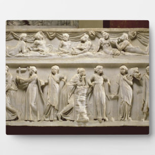 Sarcophagus der Musen, römisch (Marmor) Fotoplatte