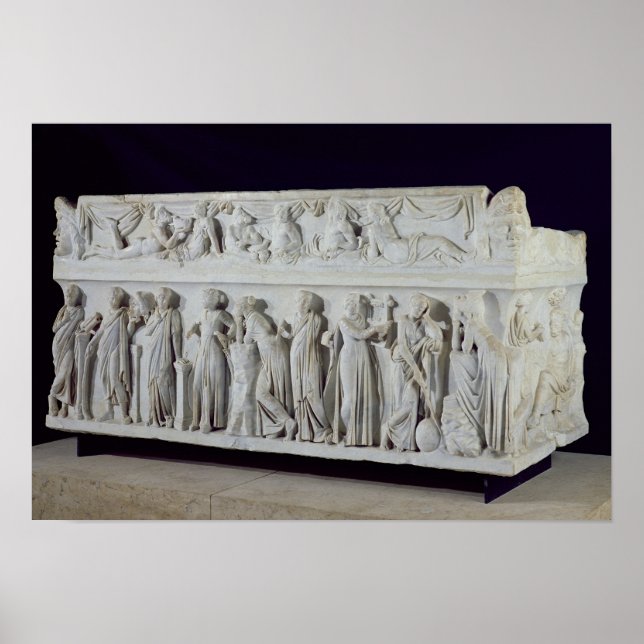 Sarcophagus mit Fries der Neunen Musen Poster (Vorne)