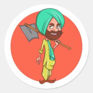 Sardar Ji Runder Aufkleber