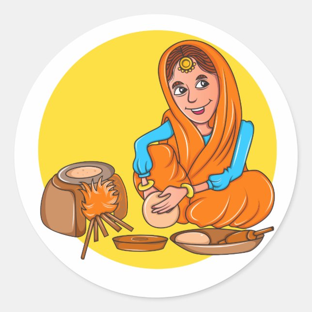 Sardarni Runder Aufkleber (Vorderseite)