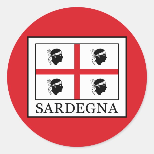 Sardegna Runder Aufkleber (Vorderseite)