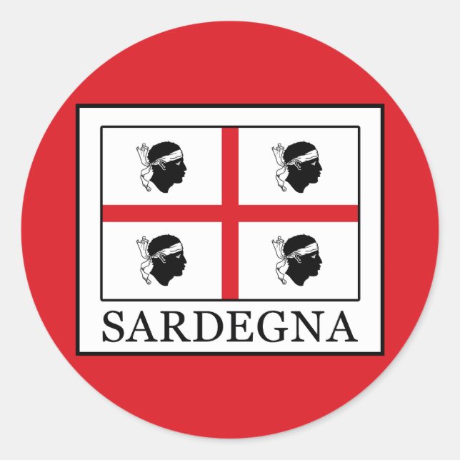 Sardegna Runder Aufkleber (Vorderseite)
