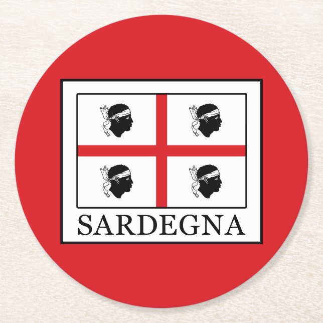 Sardegna Runder Pappuntersetzer (Vorderseite)