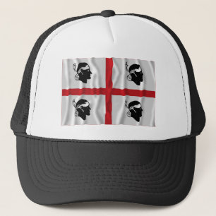 Sardegna wellenartig bewegende Flagge Truckerkappe