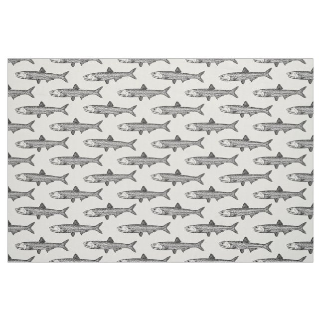 Sardellenmuster - Schwarz auf Weiß Stoff (Fat Quarter (45,7 x 55,9 cm))