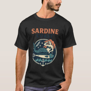 Sardine Coast Dosenfisch Meerjungfrau Sommer T-Shirt