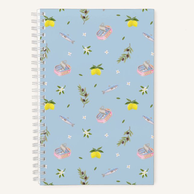 Sardine Lemon Blue Notizbuch (Vorderseite)