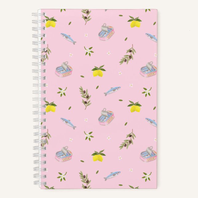 Sardine Lemon Pink Notizbuch (Vorderseite)