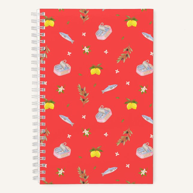 Sardine Zitrone Rot Notizbuch (Vorderseite)