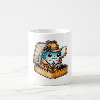 Sardinen-Detektiv-Mystery-Kaffeetasse Kaffeetasse