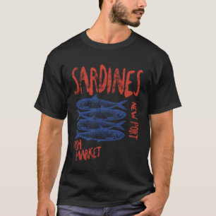 Sardinen Dosenfisch Neuer Hafen Fischmarkt Männer T-Shirt