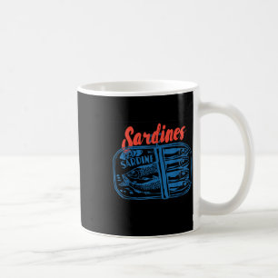 Sardinen Dosenfisch Retro-Grafik für Männer Frauen Kaffeetasse