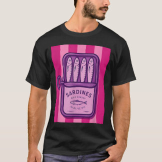 Sardinen Dosenfisch Retro Sommer T-Shirt