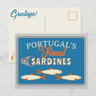Sardinen Grüße Benutzerdefiniert Portugal Dosenfis Postkarte