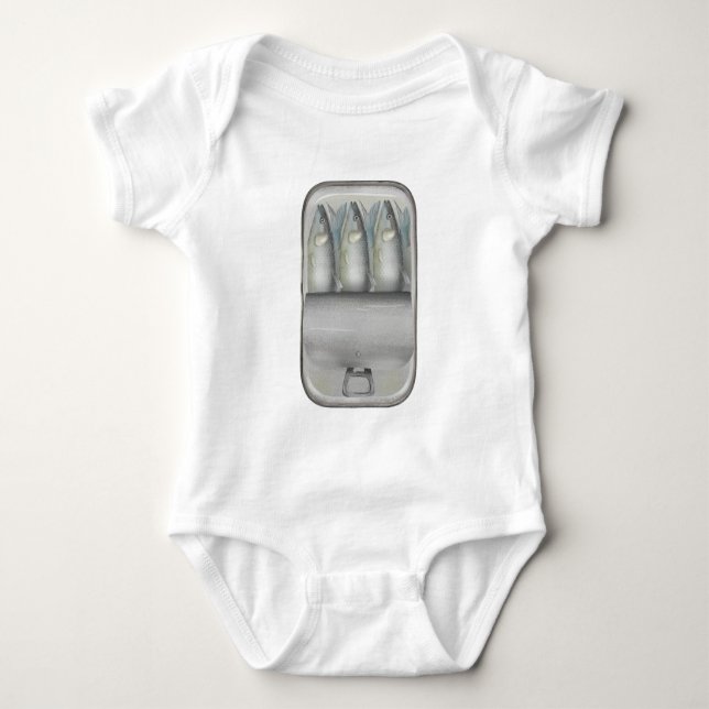 Sardinen in einer Dose Baby Strampler (Vorderseite)