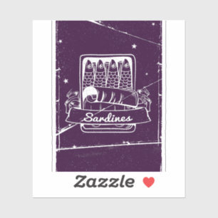 Sardinen in einer Zinn gestört Aufkleber